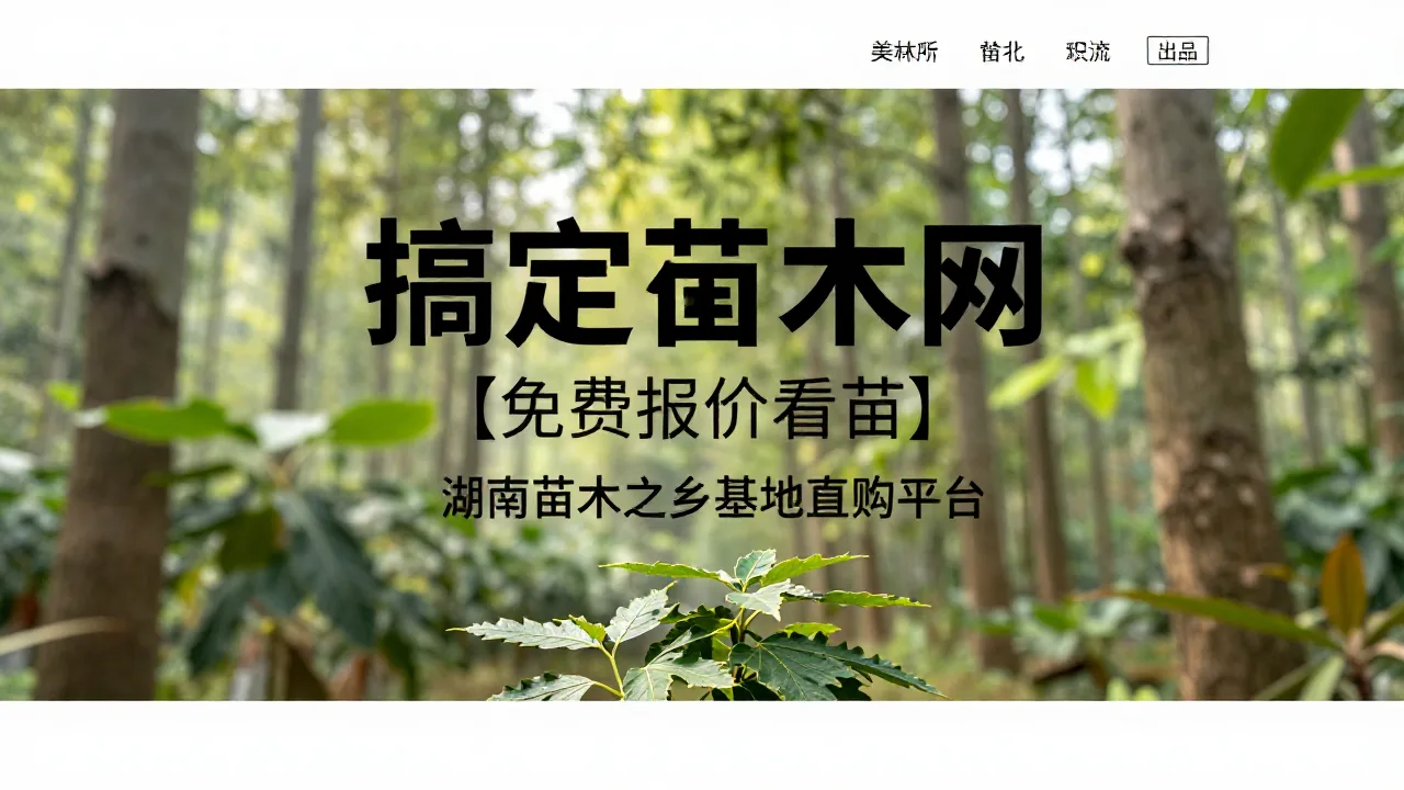 搞定苗木网 首页主视觉